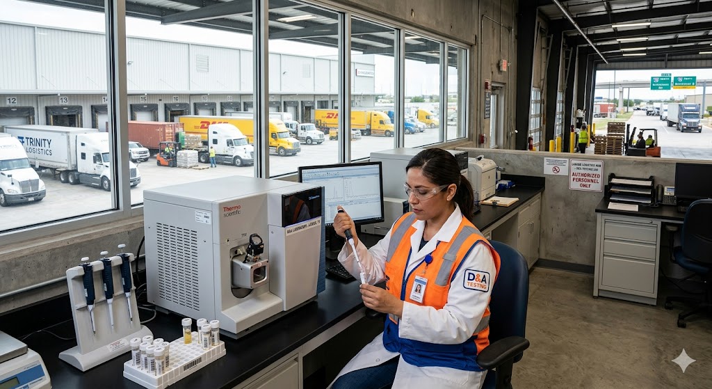 Lab technician performing DOT and Non-DOT drug screening